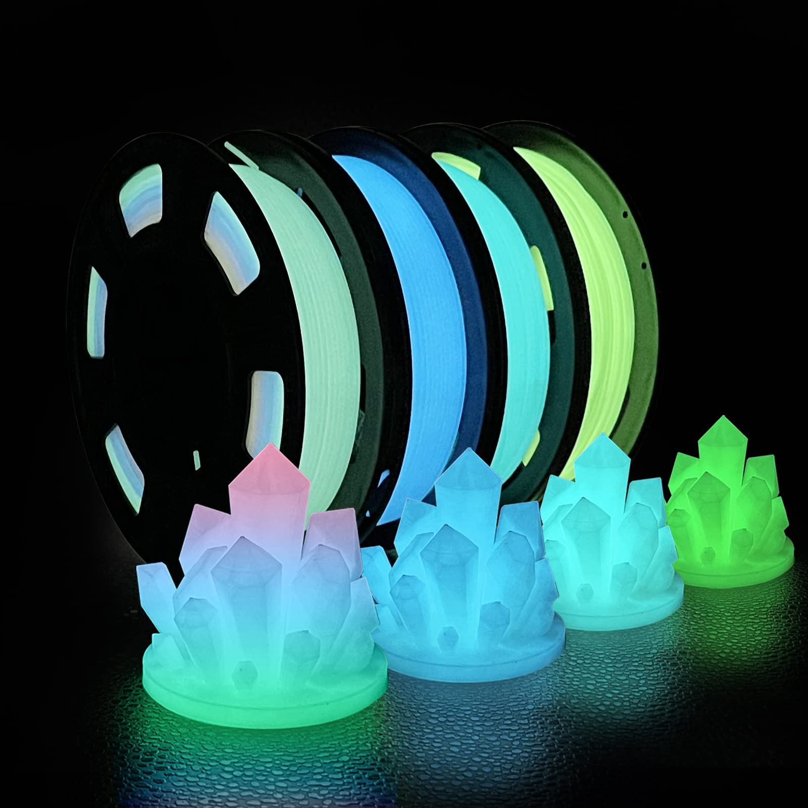 Glow in The Dark 3D Printer Filament Pack